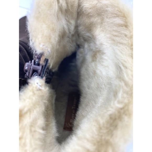 Bare Traps Lauree Boots 8M Brown Suede with Faux Fur Lining Zip Side - Picture 9 of 13